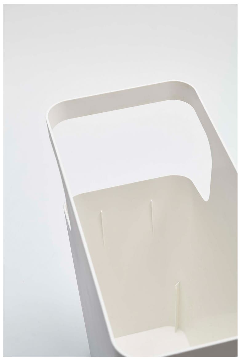 Side Table Trash Can, Alternate, color, WHITE