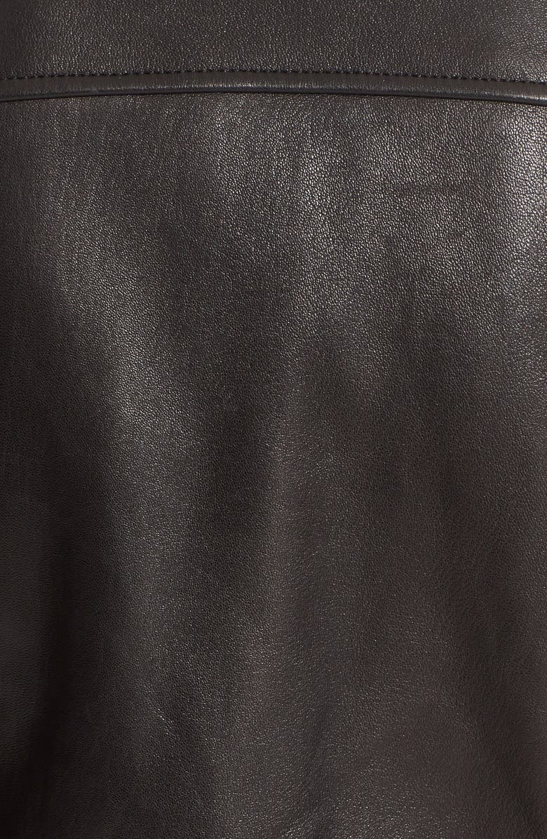 Acne Studios Lambskin Mock Moto Jacket, Alternate, color,