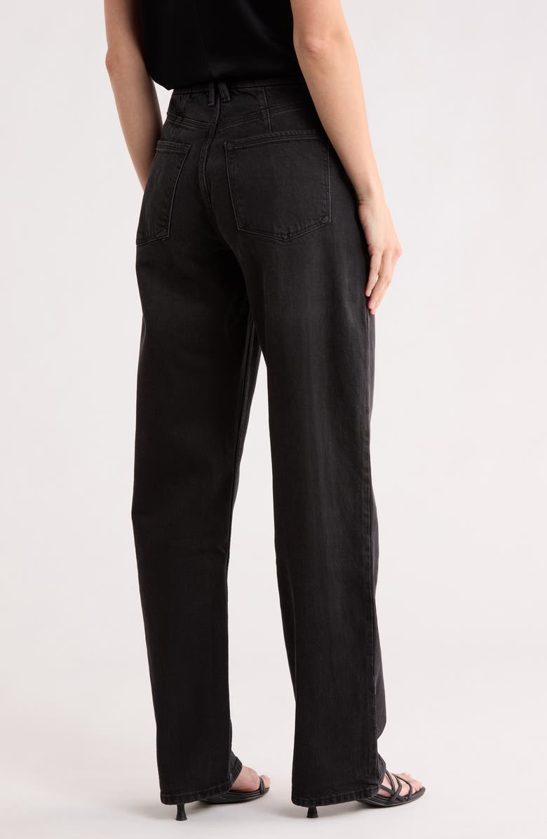 Good American Good '90s Ripped High Waist Relaxed Jeans, Alternate, color, Black348