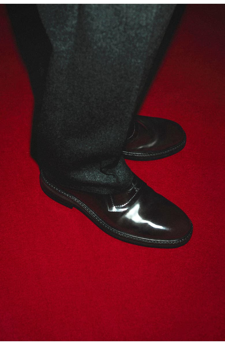 COS Leather Oxford Shoes, Alternate, color, Black