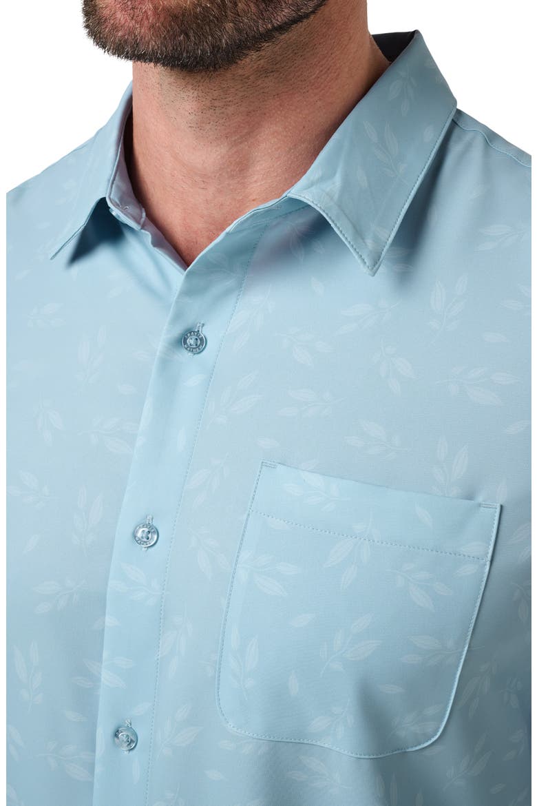 Techwoven Waterfall Short Sleeve Performance Button-Up Shirt, Alternate, color, DREAM BLUE