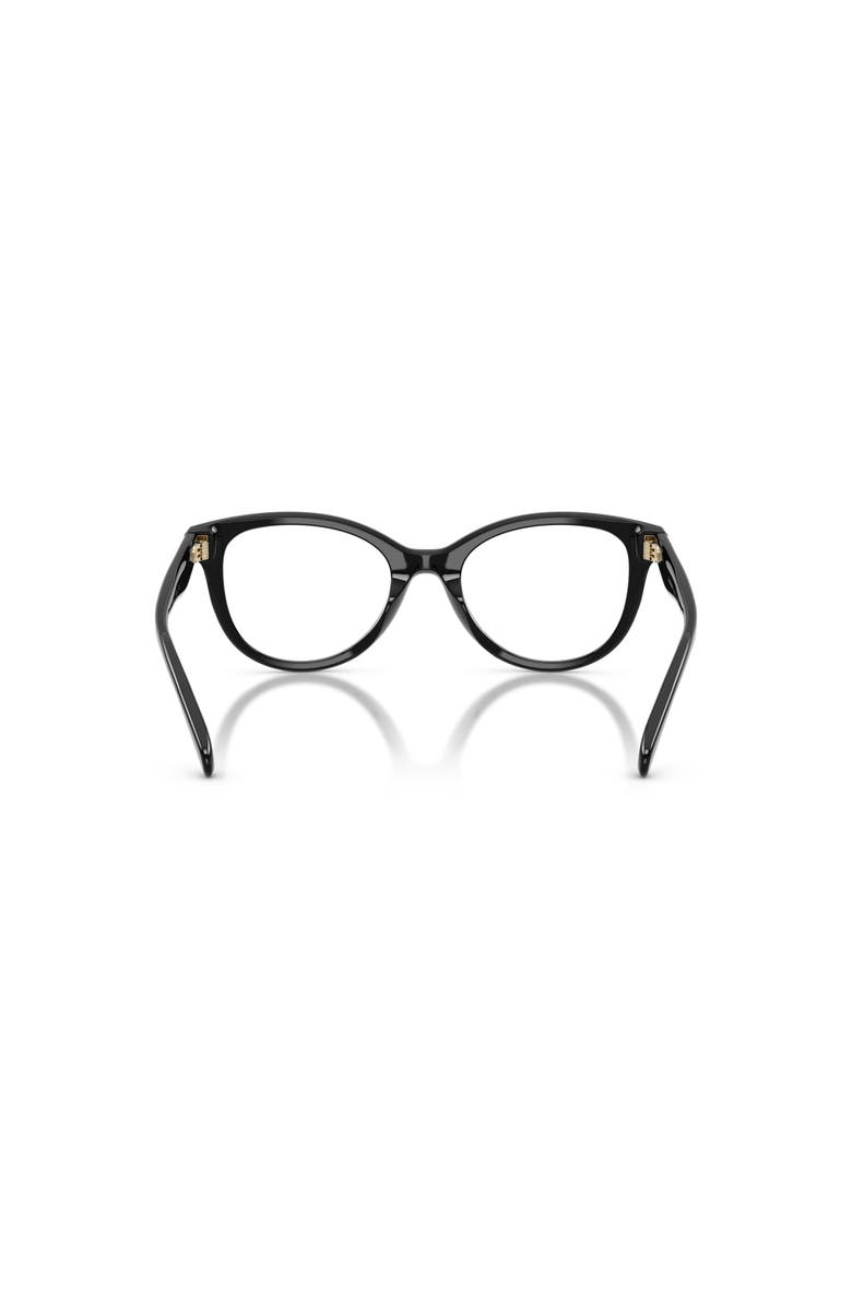 COACH 51mm Round optical glasses, Alternate, color, Black