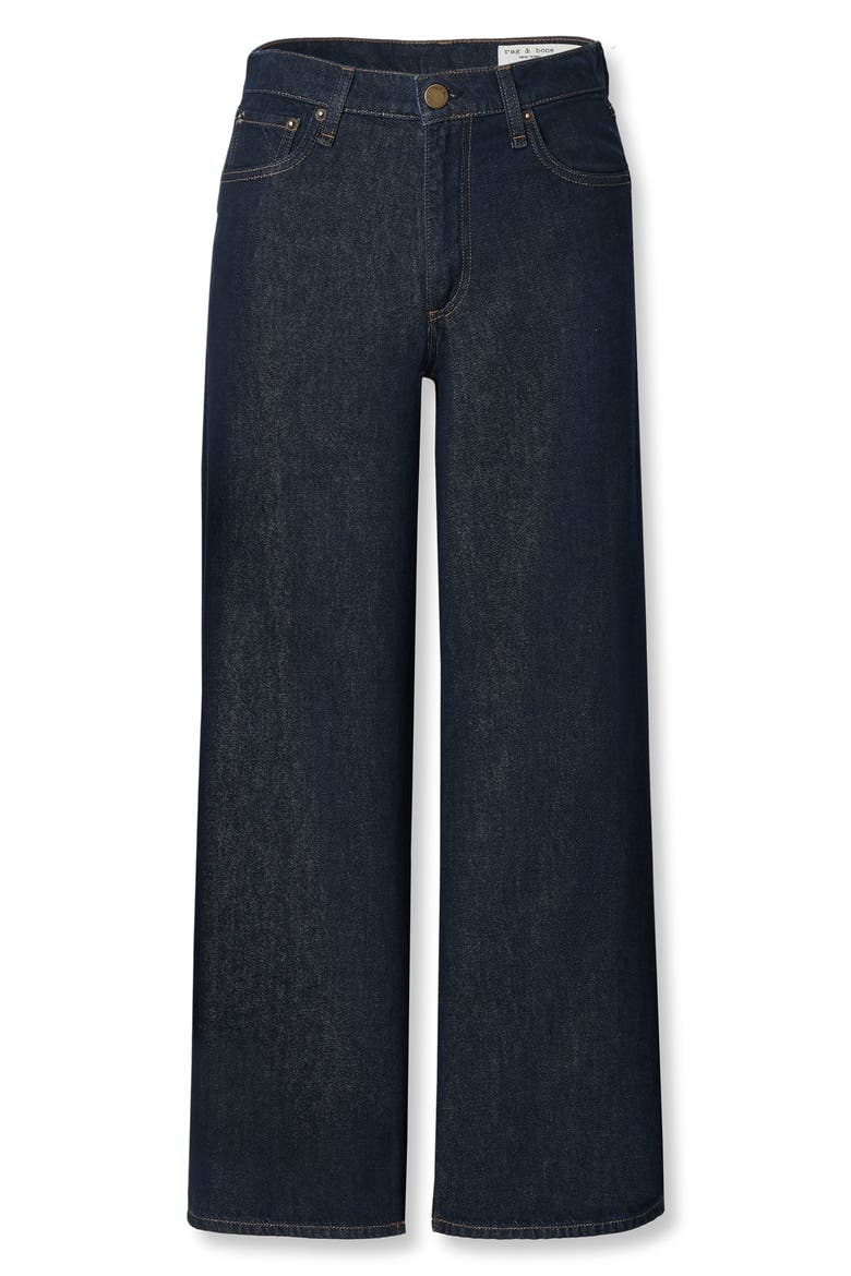 Andi High Waist Ankle Wide Leg Jeans, Alternate, color, DARK RINSE