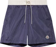Moncler Logo Patch Swim Trunks