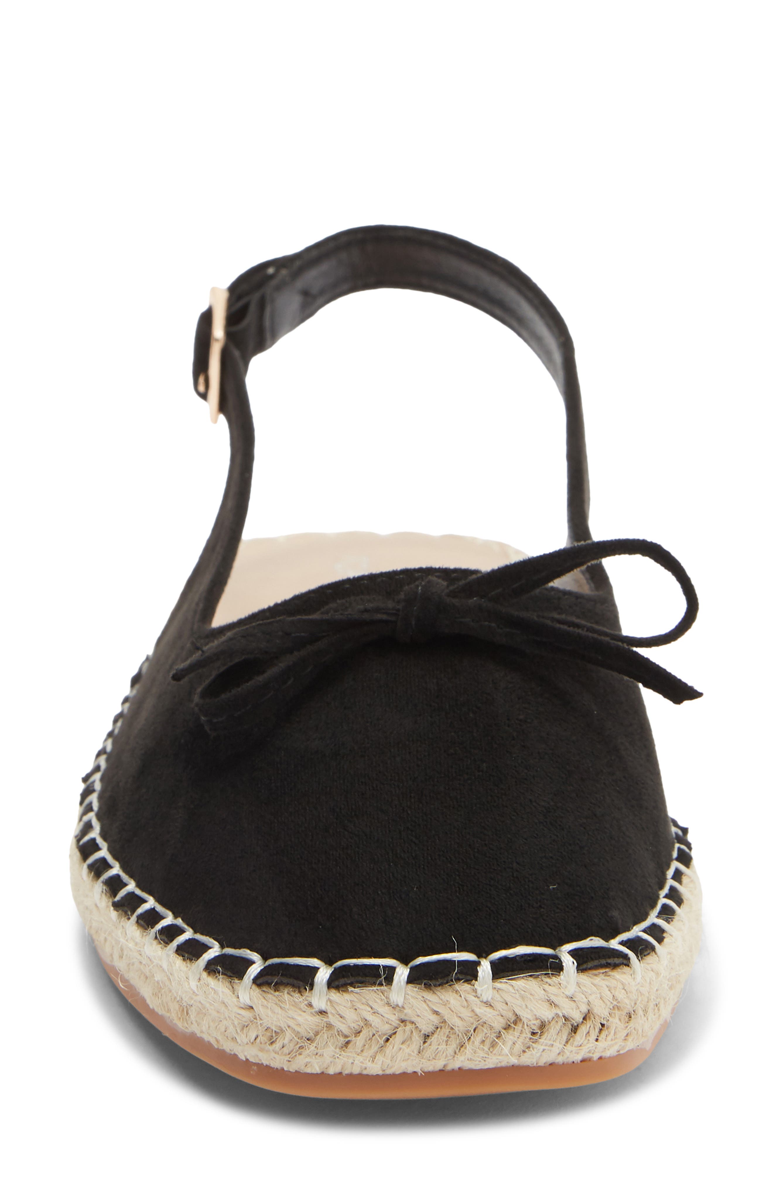 TOP MODA Fallon Slingback Flat, Alternate, color, Black Suede