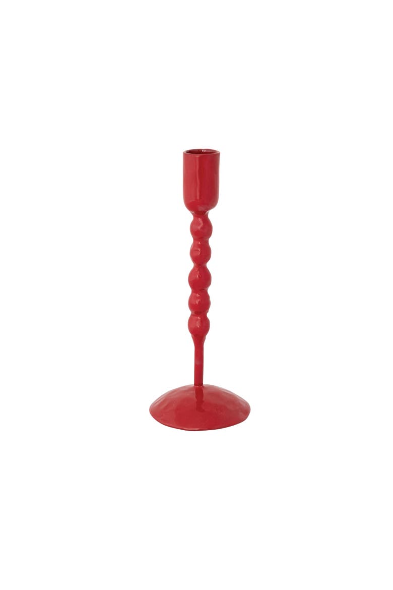 Enameled Iron Taper Holder, Main, color, Red