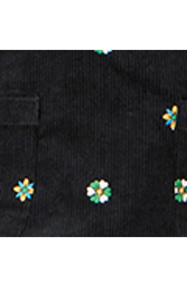 Yumi Flower Embroidered Cord Mini Skirt, Alternate, color, Black