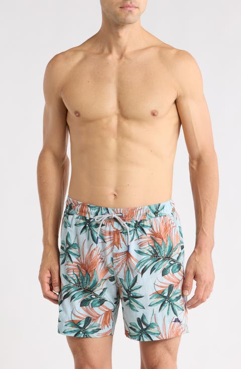 Naples Tidal Fronds 6-Inch UPF 30+ Swim Trunks