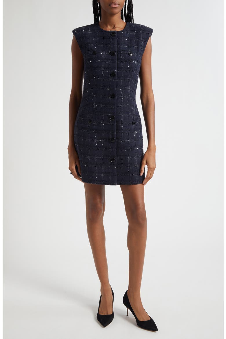 Tamara Sleeveless Minidress, Main, color, NAVY OFF WHITE