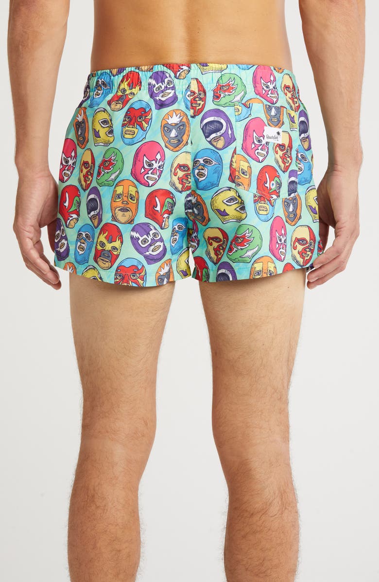 Boardies Lucha Libre Shortie Swim Trunks, Alternate, color, 