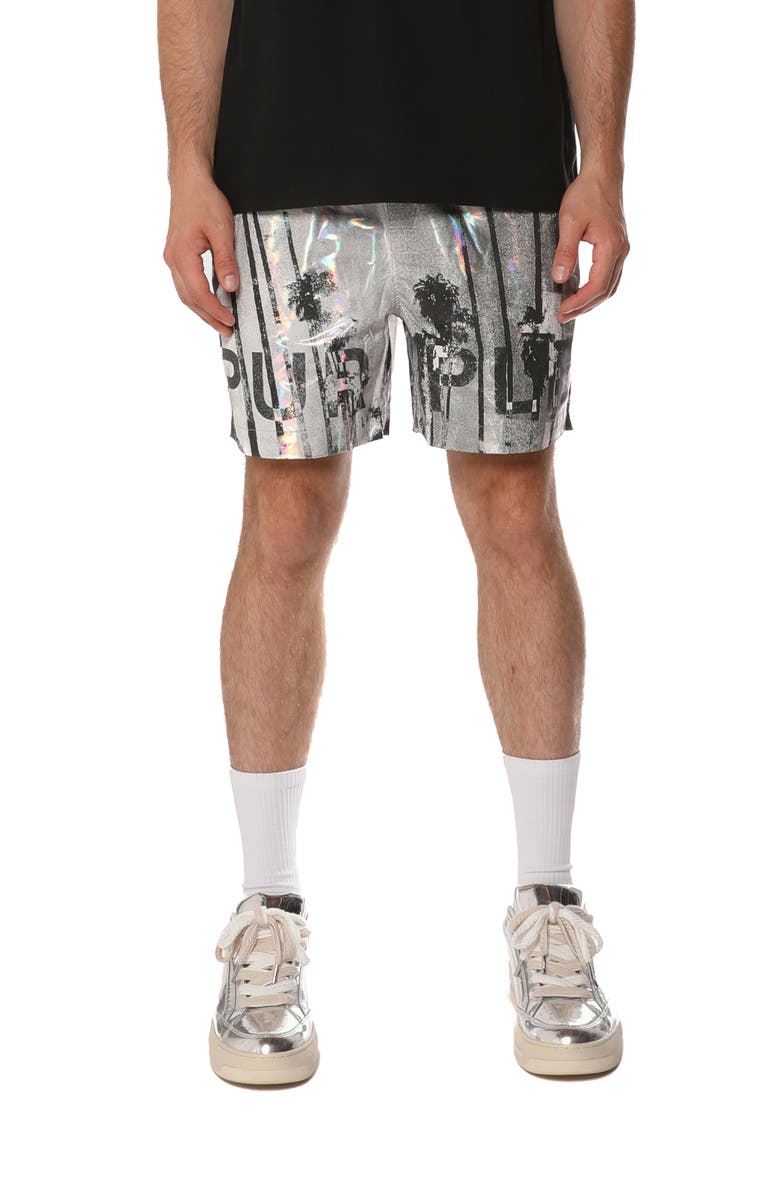 PURPLE BRAND All Around Water Repellent Shorts, Main, color, Black