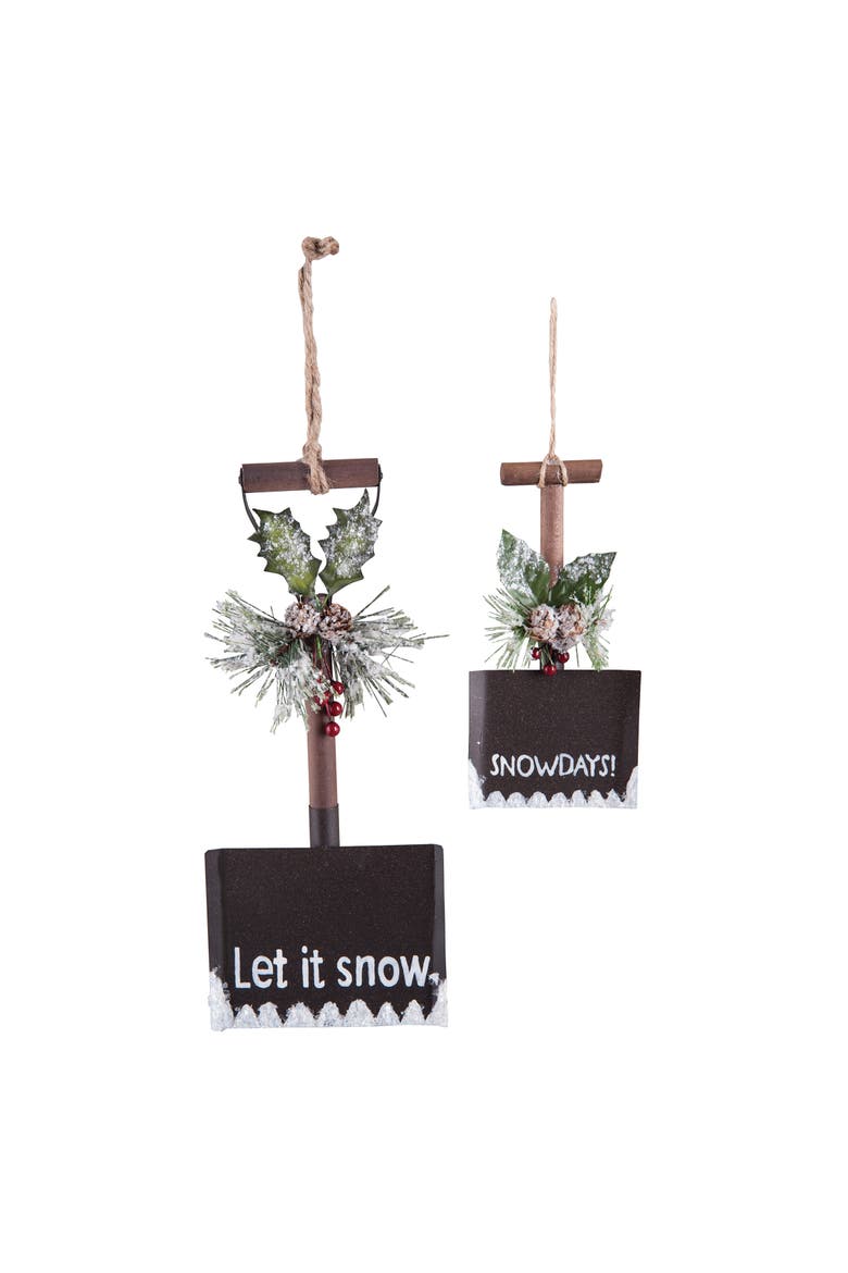 Shovel Ornament Set of 2, Main, color, Black