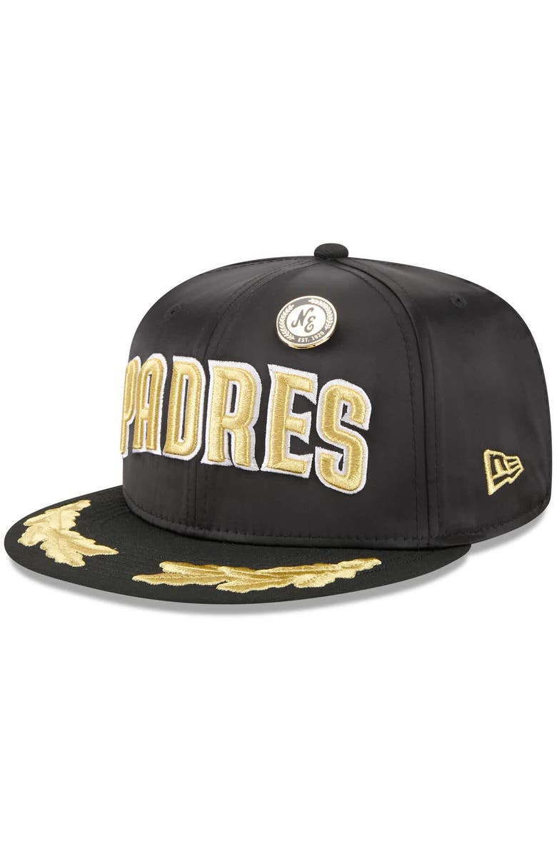 New Era Men's New Era Black San Diego Padres 2025 59FIFTY Day Gold Leaf 59FIFTY Fitted Hat, Main, color, Black