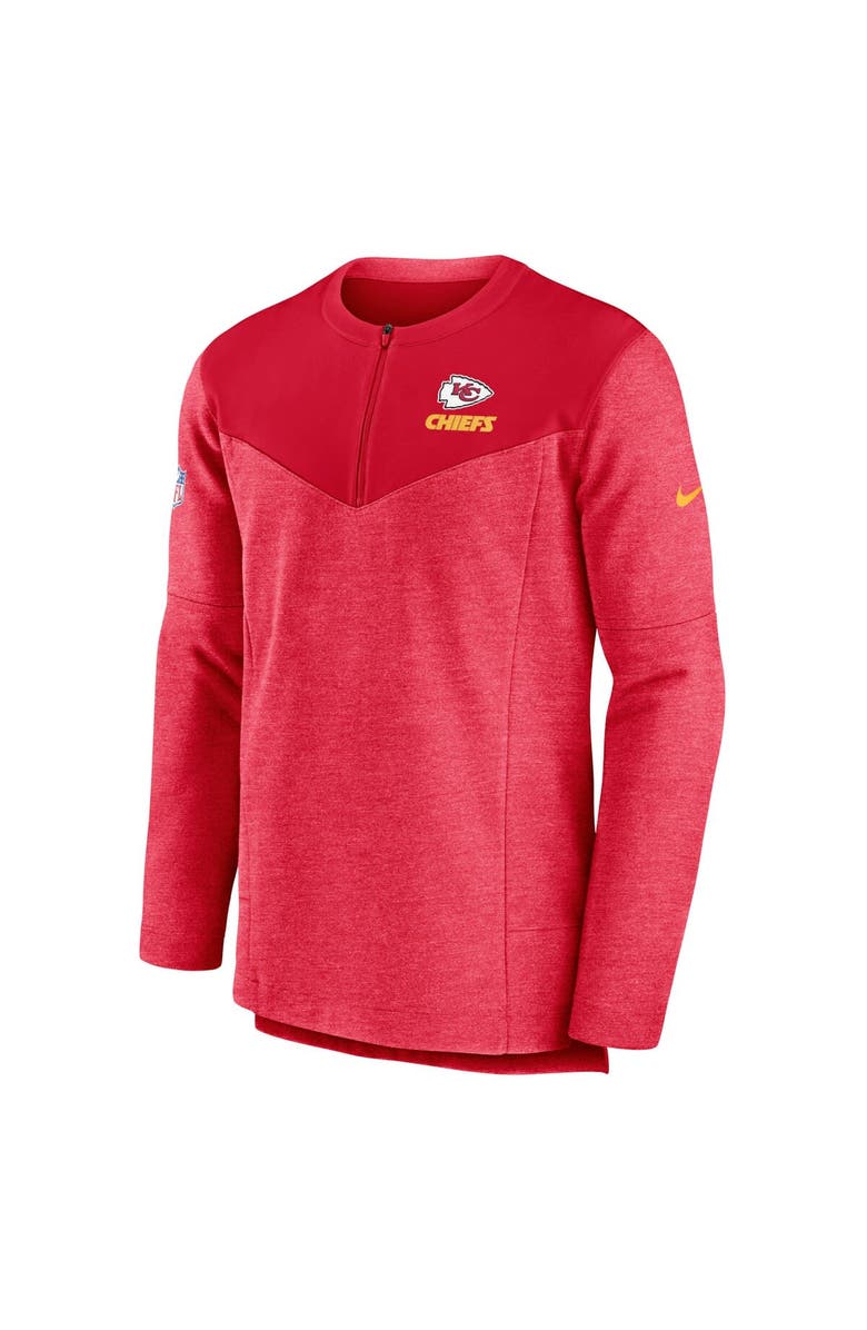Nike Men's Nike Red Kansas City Chiefs Sideline Lockup Performance Quarter-Zip Top, Alternate, color, 