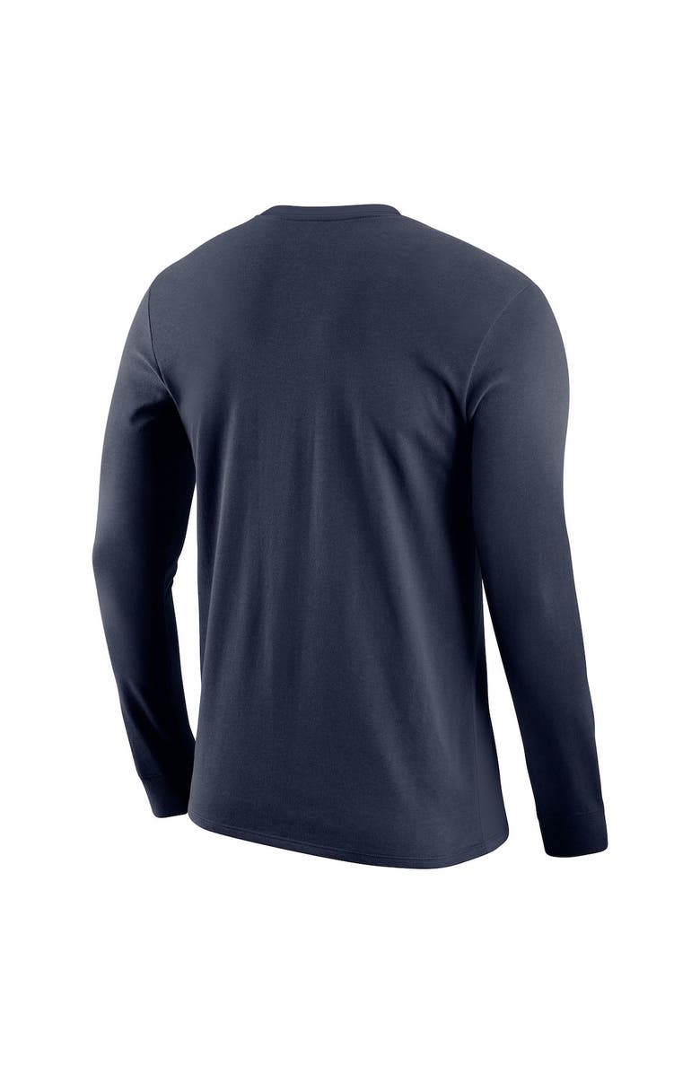 Nike Men's Nike Navy Virginia Cavaliers Team Lockup 2-Hit Long Sleeve T-Shirt, Alternate, color,