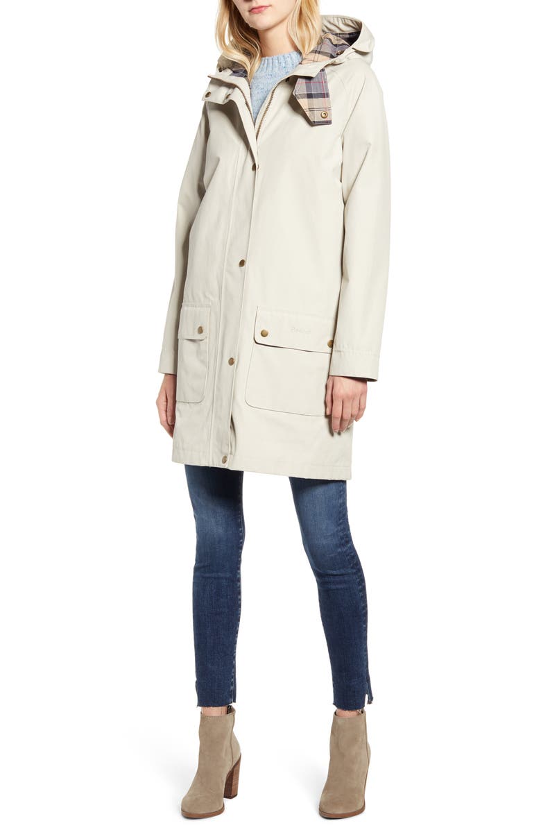 Barbour Overcast Waterproof Raincoat with Hood, Alternate, color, 