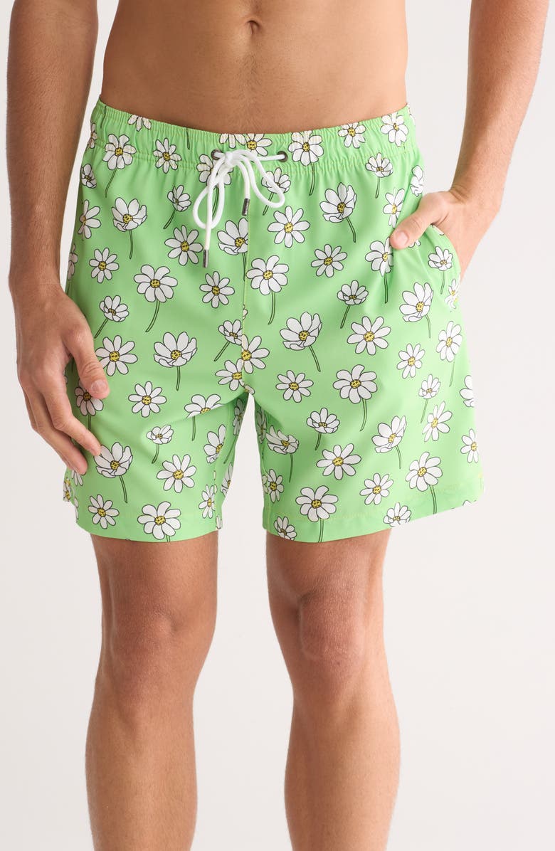 Mr.Swim Scattered Daisies Swim Shorts, Main, color, 