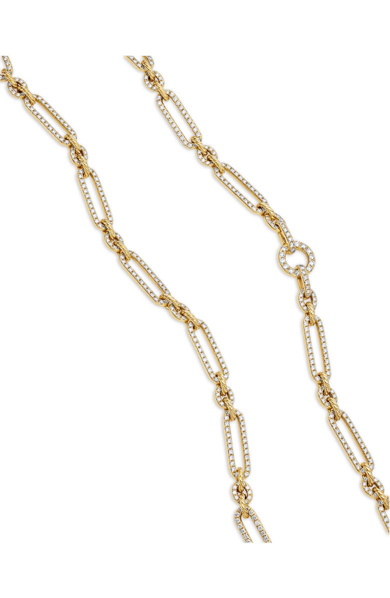 David Yurman Lexington Chain Necklace in 18K Yellow Gold with Full Pavé Diamonds, Alternate, color, 18K Yellow Gold