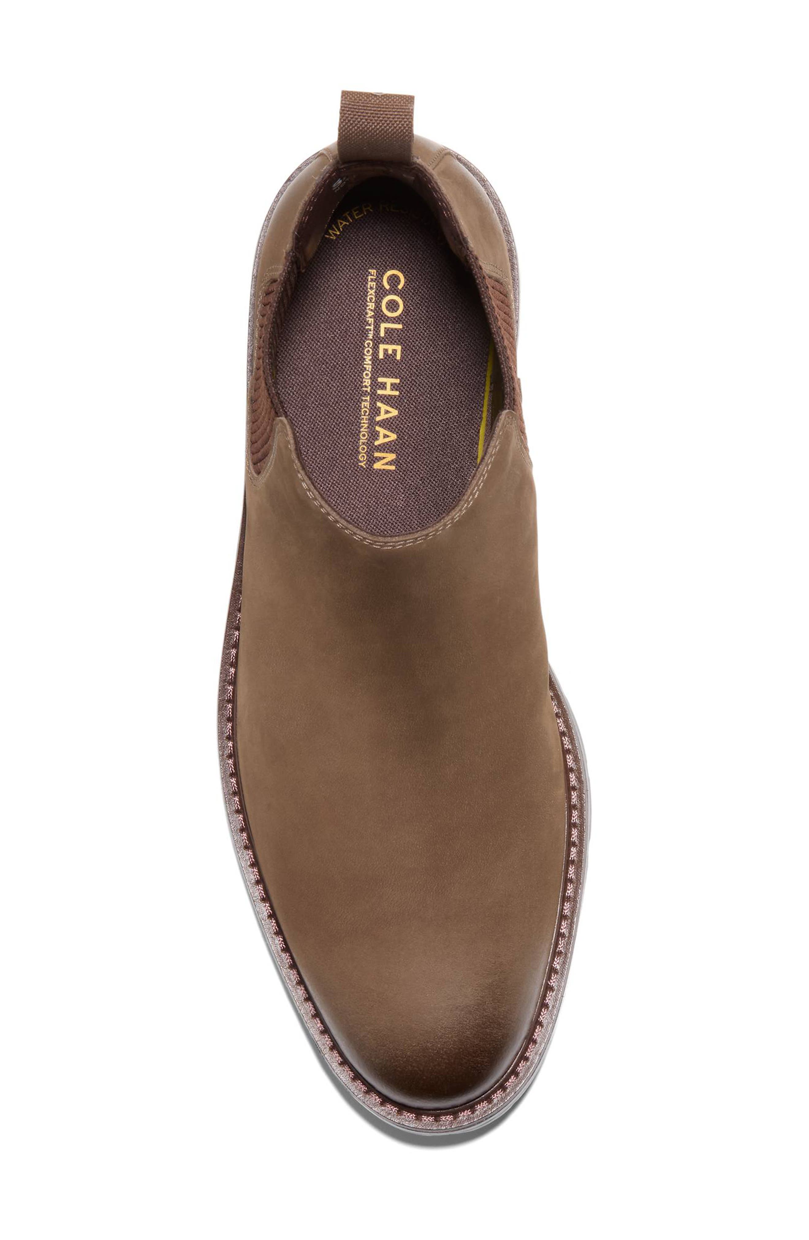 Cole Haan Chamberlin Grand Water Resistant Chelsea Boot, Alternate, color, Truffle Nubuck / Black