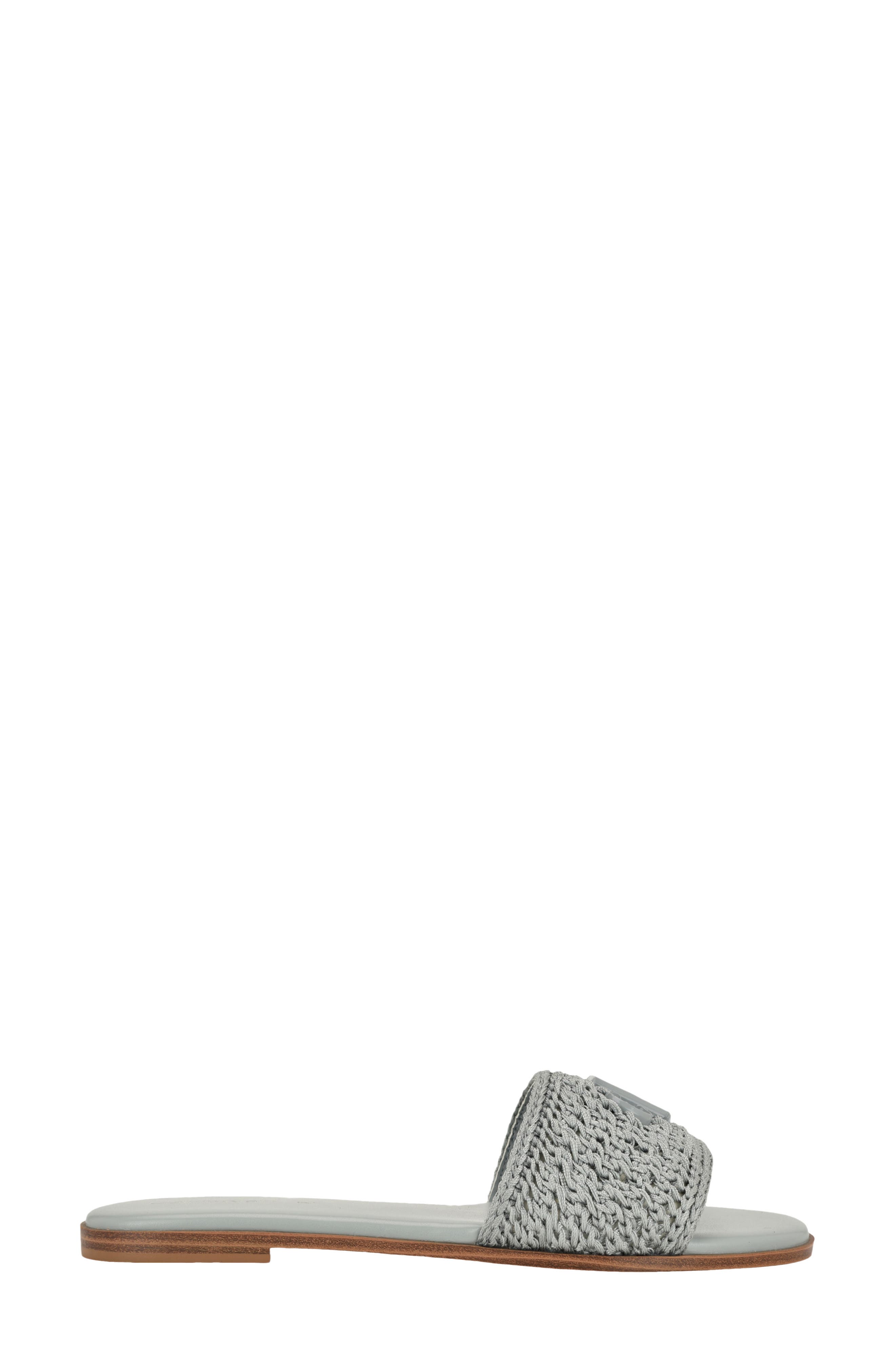 Calvin Klein Kamine Slide Sandal, Alternate, color, Light Blue Woven