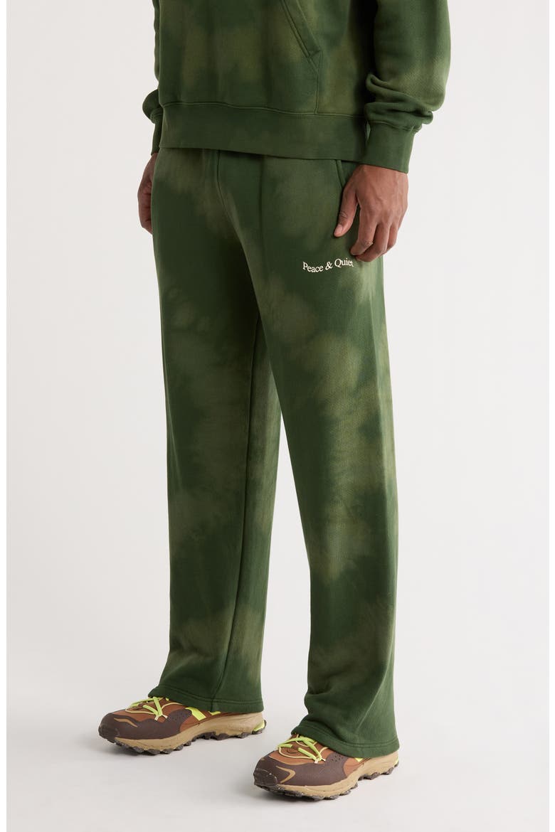 Wordmark Tie Dye Sweatpants, Alternate, color, FOREST