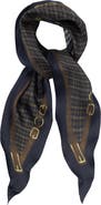 Lauren Ralph Lauren Plaid with Belting Border Silk Scarf