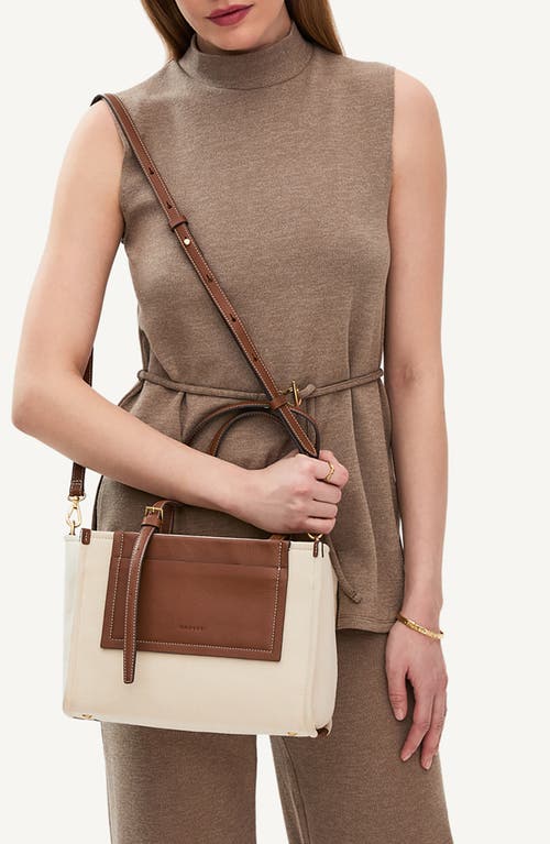 Radley The Burlington | Canvas Medium Ziptop Satchel Bag In Beige