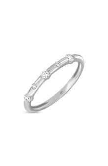 Bony Levy 18K White Gold Diamond Five-Stone Stackable Ring