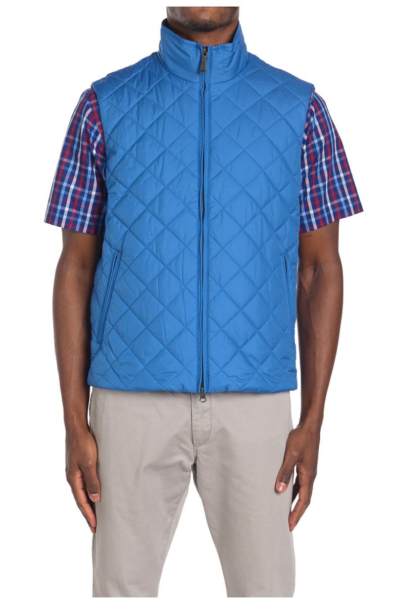 Brooks Brothers Diamond Quilt Zip Vest, Alternate, color,