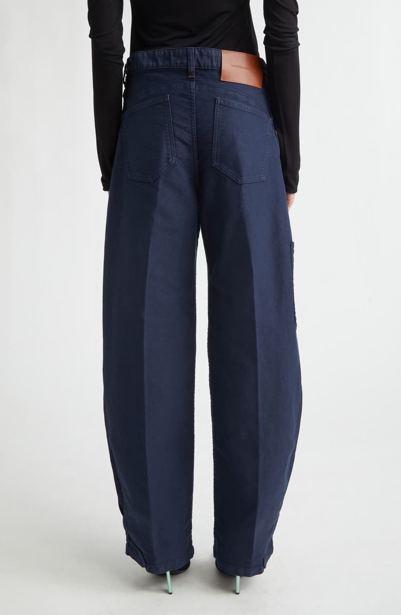 Victoria Beckham Straight Leg Five-Pocket Pants, Alternate, color, Navy