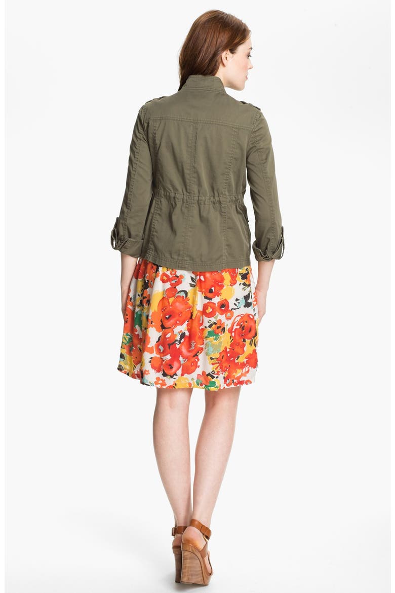 Caslon Roll Sleeve Utility Jacket, Alternate, color, WASHED OLIVE GROVE