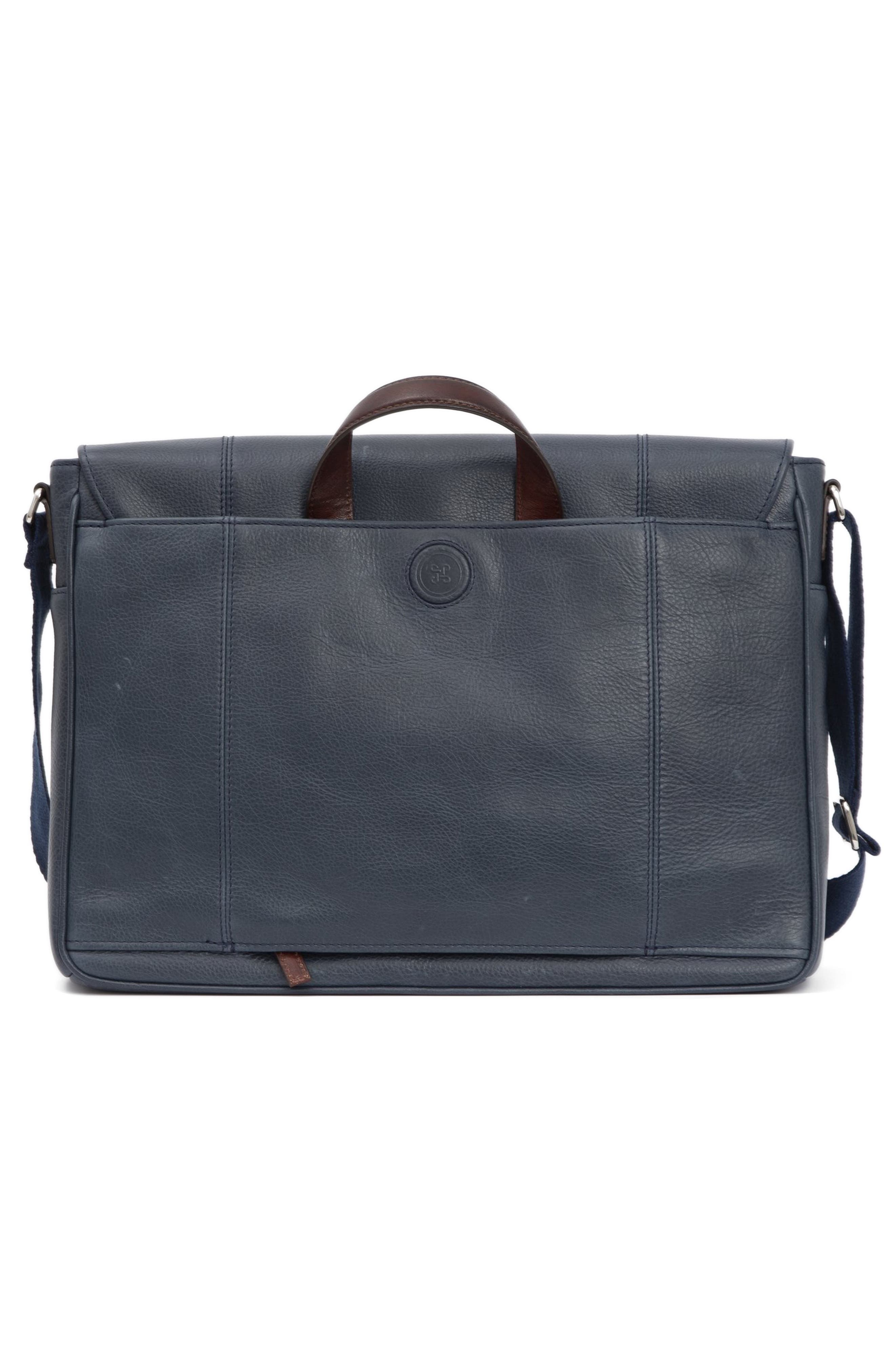 PinoPorte Nino Leather Messenger Bag, Alternate, color, 