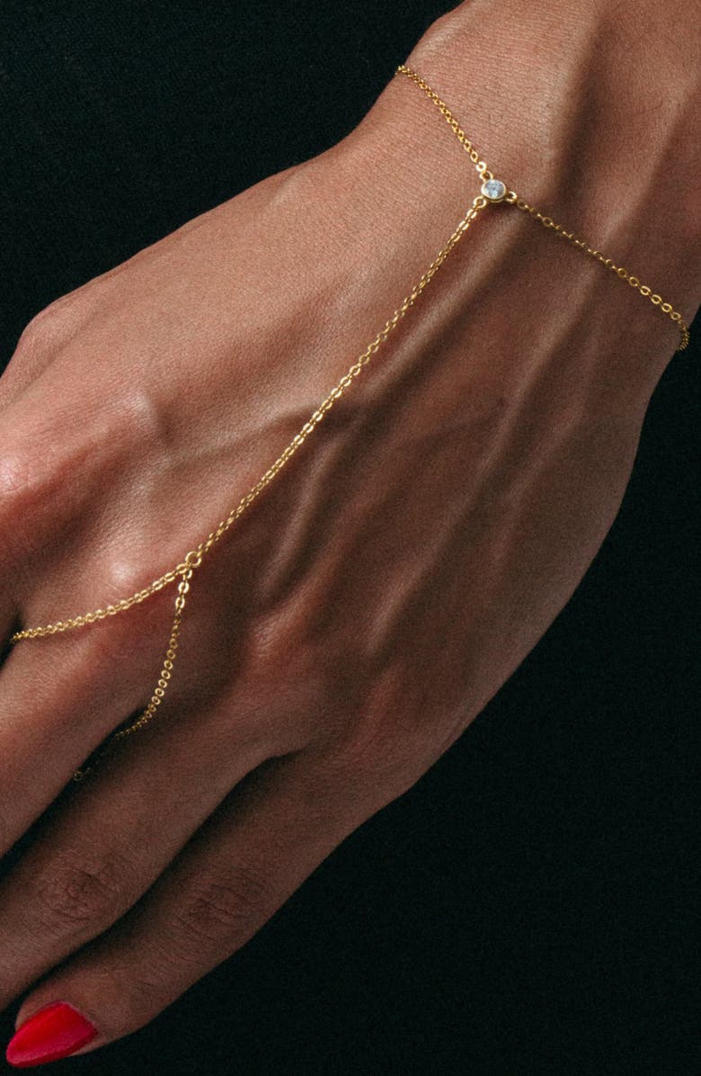 The M Jewelers The Single Stone Hand Chain, Alternate, color, Gold