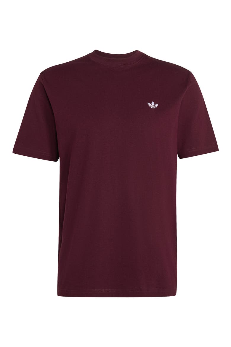 Trefoil Essentials Cotton T-Shirt, Alternate, color, MAROON