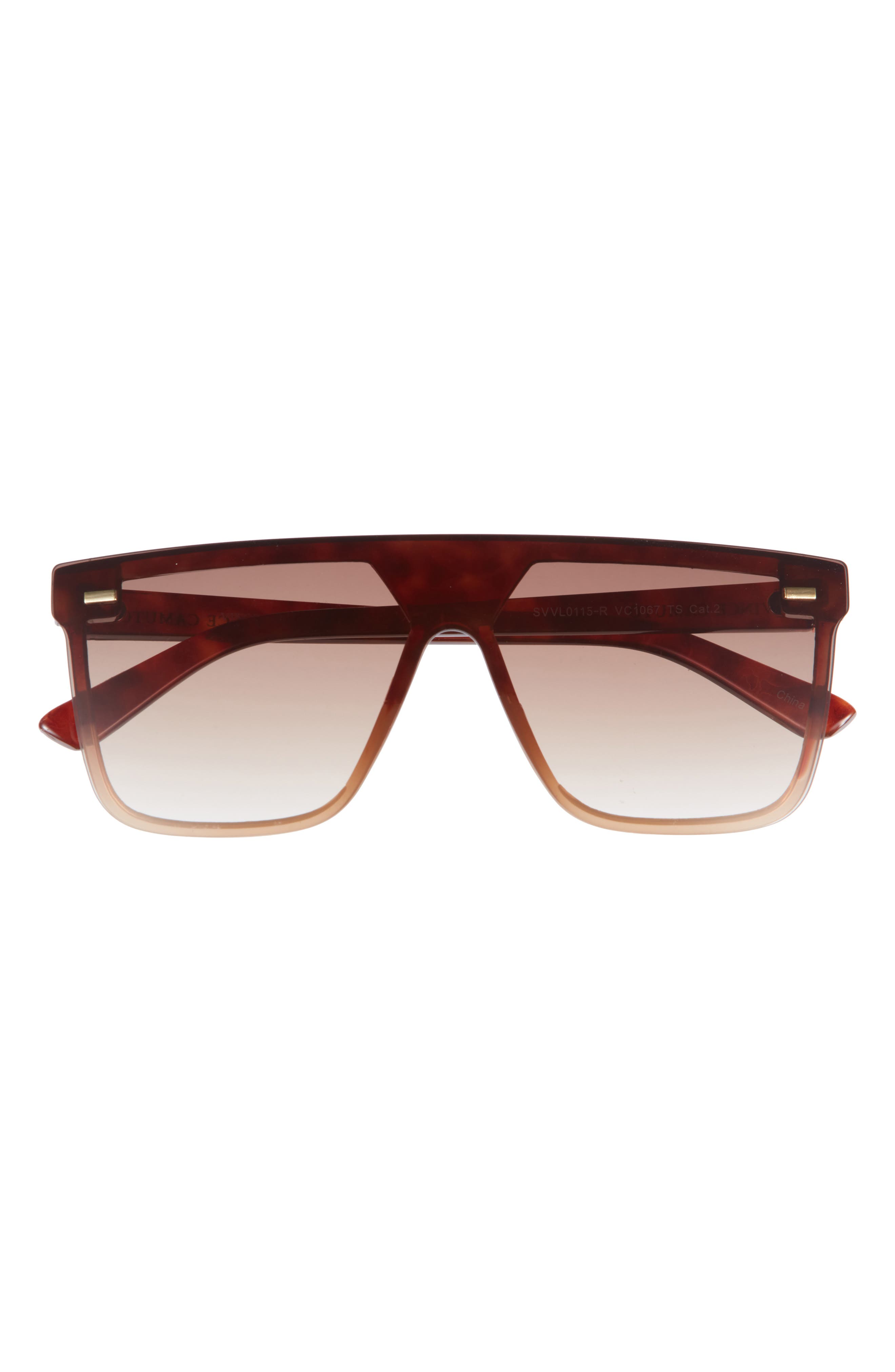 143mm Gradient Flat Top Shield Sunglasses