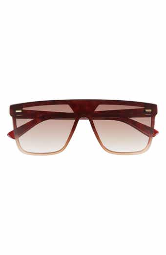 143mm Gradient Flat Top Shield Sunglasses