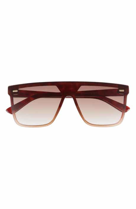 143mm Gradient Flat Top Shield Sunglasses