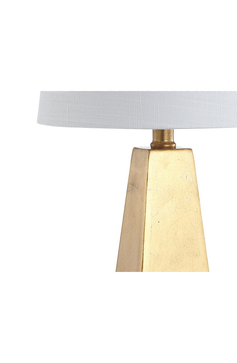 JONATHAN Y Owen Contemporary Resin LED Table Lamp, Alternate, color, Gold Leaf