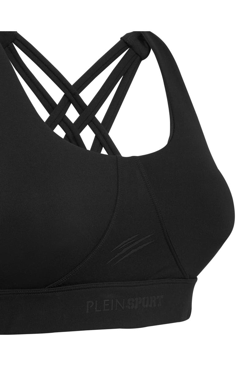 PLEIN SPORT Tank Top Bra, Alternate, color, Black
