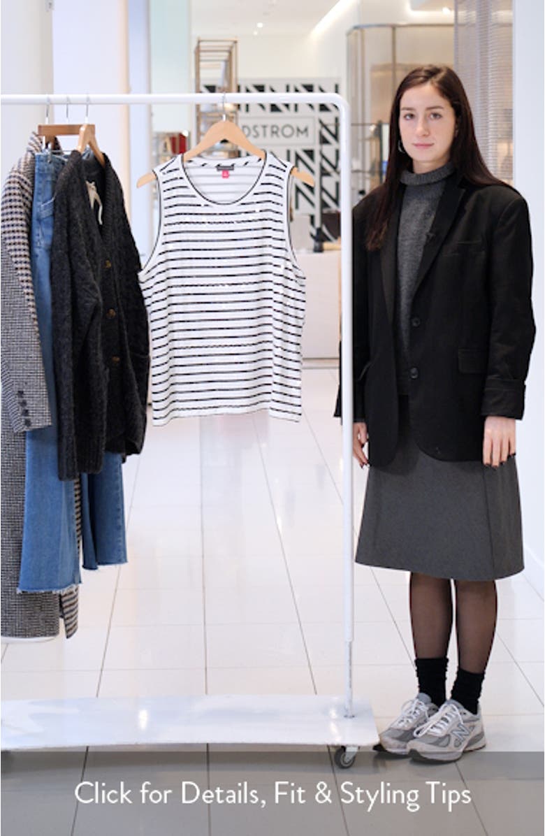 Sequin Stripe Cotton Tank Top, sales video thumbnail