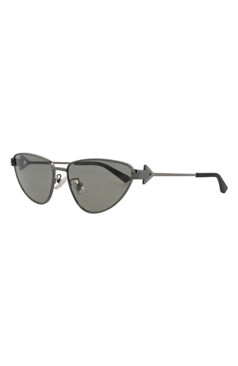 Bottega Veneta Sunglasses, Alternate, color, Ruthenium Ruthenium Grey