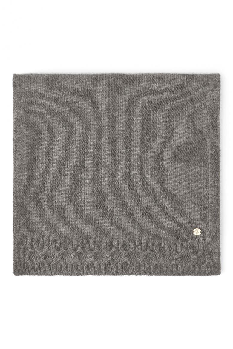Candine Cable Trim Cashmere Scarf, Alternate, color, BOULDER MELANGE