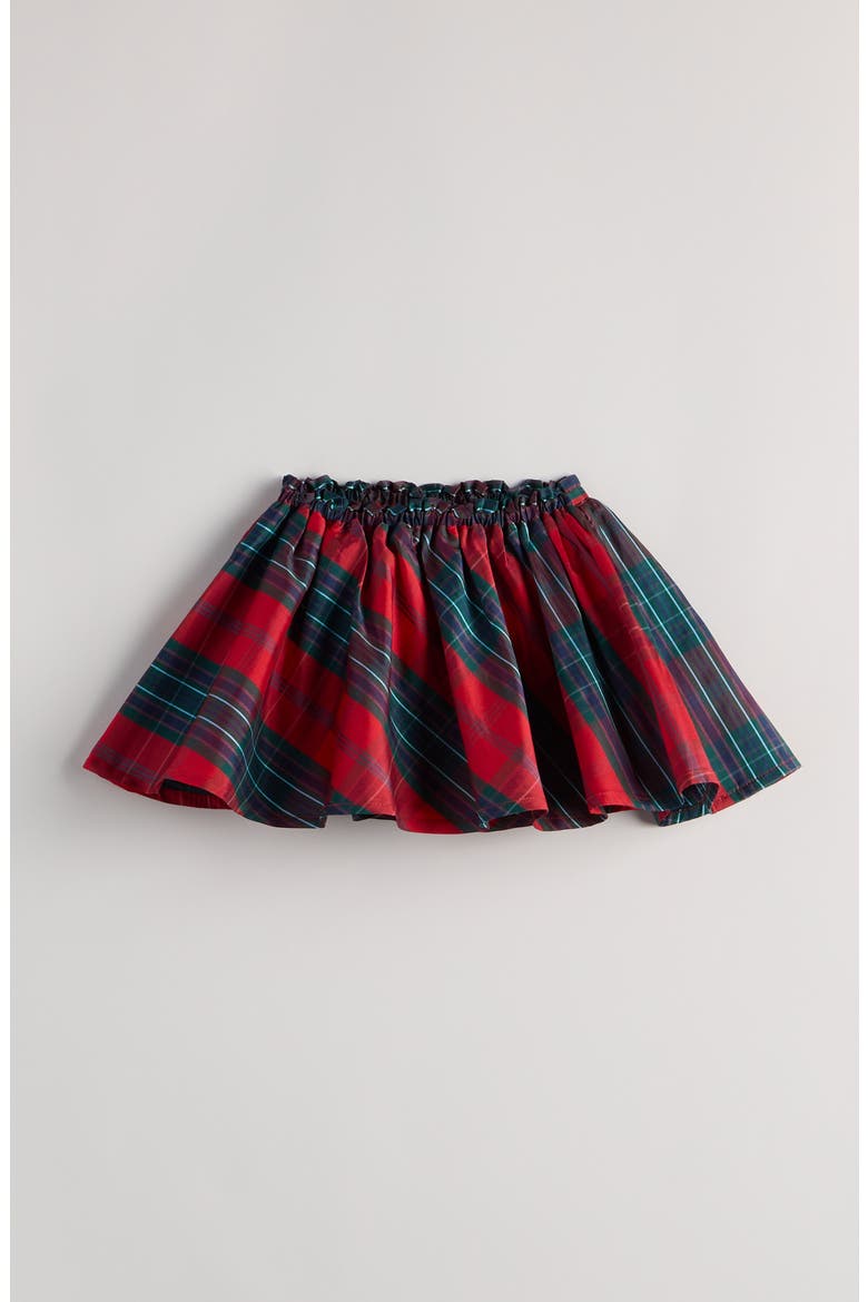 Kids' Plaid Taffeta Skirt, Main, color, RED SALSA DAWSON PLAID