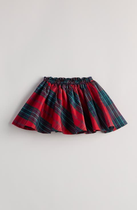 Kids' Plaid Taffeta Skirt