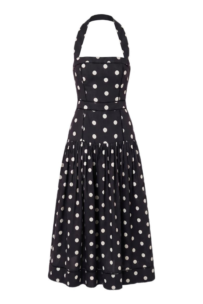 Vivianne Dress, Alternate, color, BLACK WHITE POLKA DOT