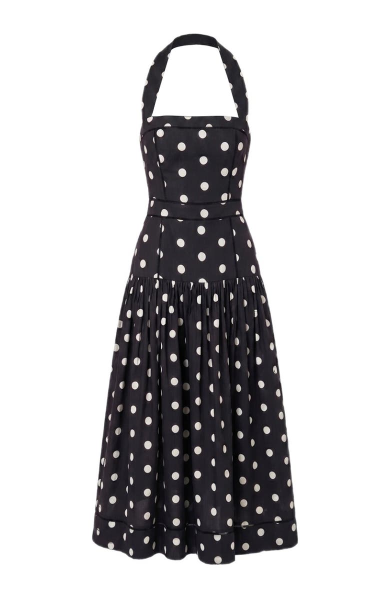 NICHOLAS Vivianne Dress, Alternate, color, Black White Polka Dot