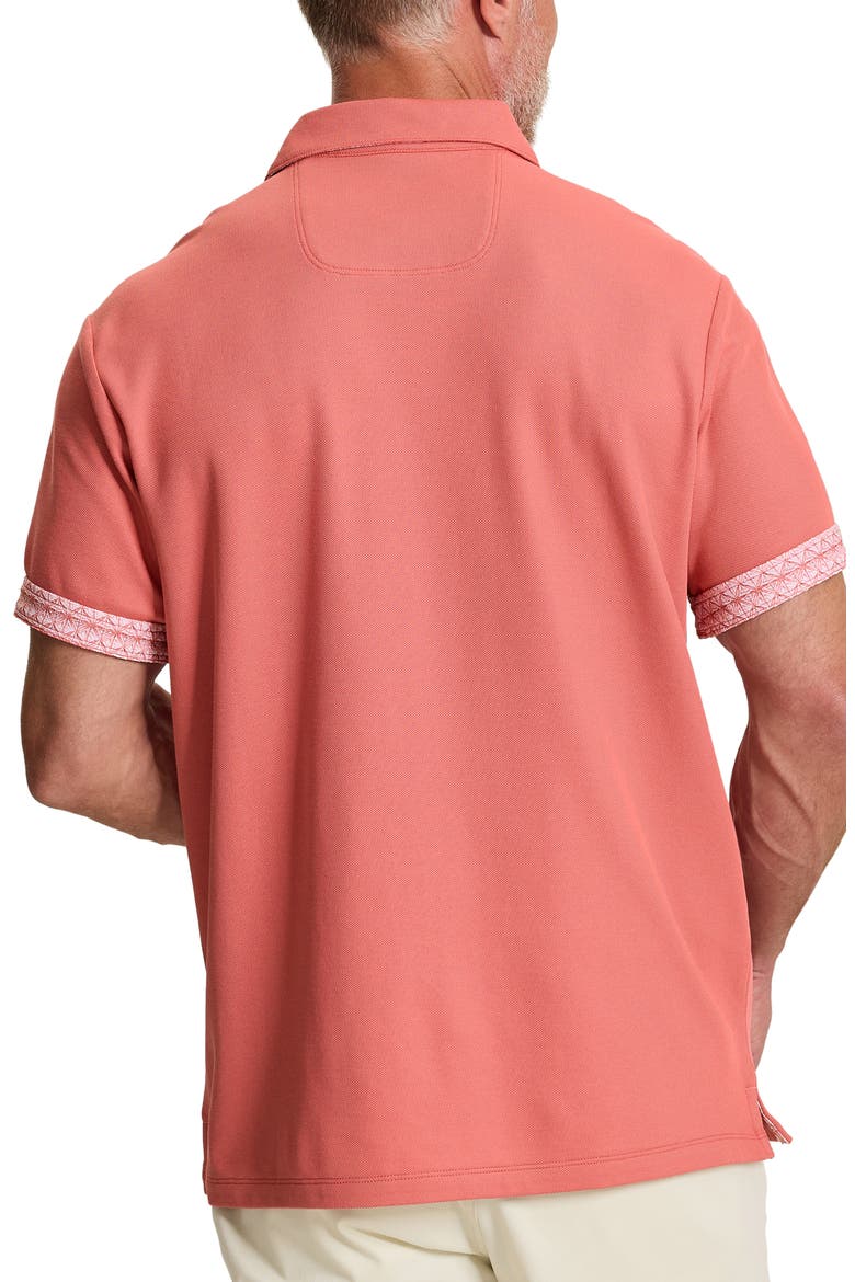 Etched Geo 5 O'Clock Polo, Alternate, color, RED GINGER