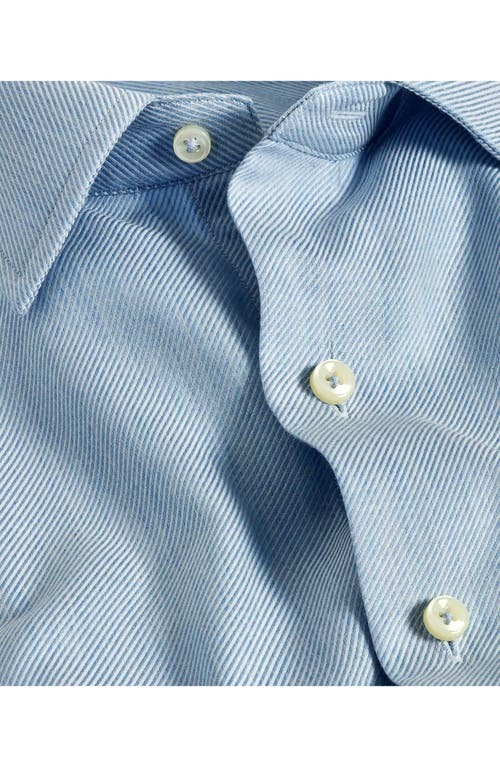 David Donahue Solid Sport Shirt In Blue