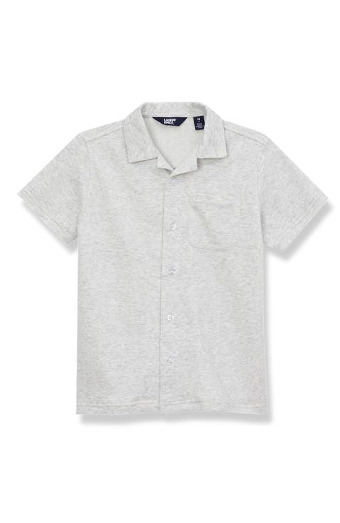 Boys Terry Knit Button Down Shirt