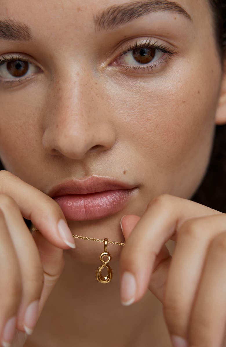Monica Vinader Infinity Pendant, Alternate, color, 18Ct Gold Vermeil